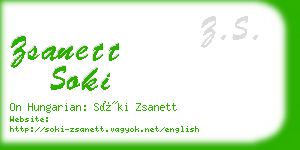 zsanett soki business card